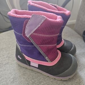 3M Thinsulate Kids Pink & Purple Insulated Snow Boots